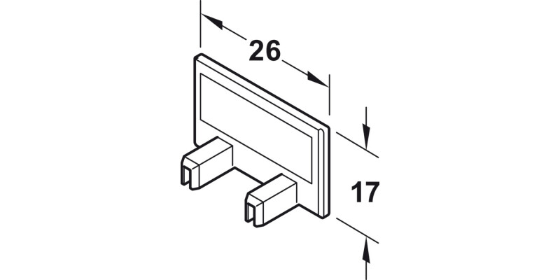 Panel Seal Profile-End Cap 26mm Pl Slv
