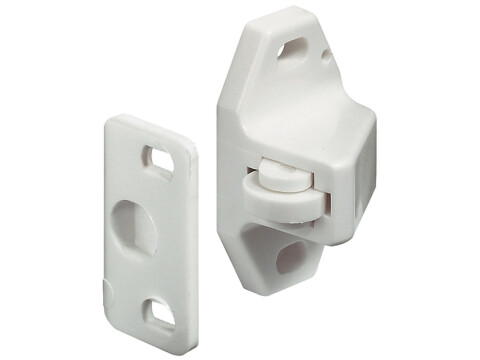 Roller Catch Indv Catch Pl/Nyl Wht