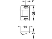 Roller Catch Indv Catch Pl/Nyl Wht