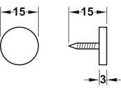Magnetic Catch 3.0kg SF St/Pl Brown