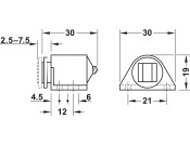Magnetic Catch 3.0kg SF St/Pl White