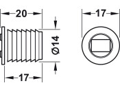 Mortice Magnetic Catch 4.5kg St/Pl Brw