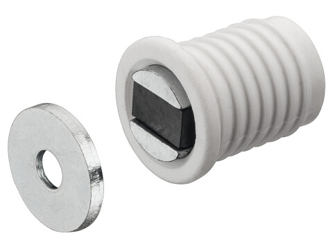 Magnetic Catch, Pull (approx) 4.5 kg, for Press Fitting, Mortice Type, Plastic