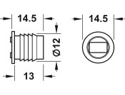 Mortice Magnetic Catch 1.4kg St/Pl Wht