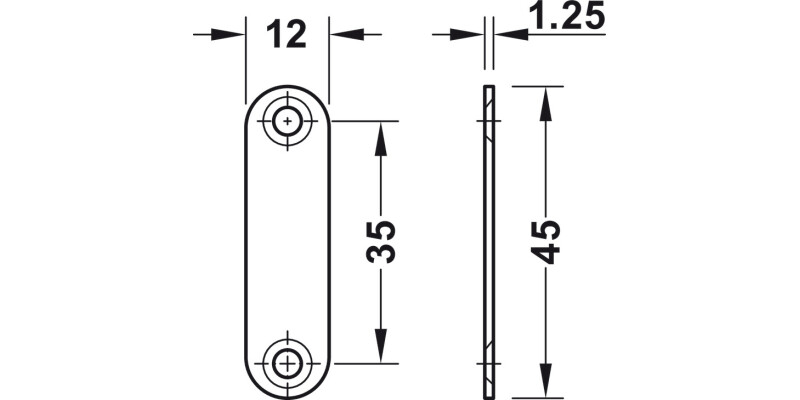 Magnetic Catch 4-5kg SF St/Pl Blk