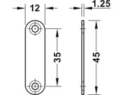 Magnetic Catch 4-5kg SF St/Pl Blk