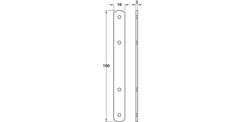 Door Panel Con.Plt 3.0x19x192mm St E.Crm