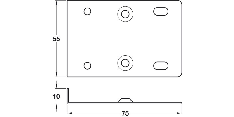 Hinge Mnt Repair Plate Set PM Euro BZP