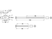 Worktop Connect Bolt D35x150mm SZP
