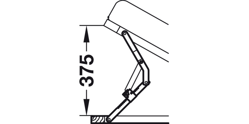 Scissor Jack 375x255mm Blue Zinc Glv