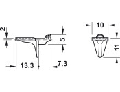 Shelf Support D5mm Buffered Plug ZA Blk