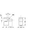 Grace Gls Shelf Support D5mm 8mm Blk