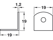 Angled Bracket 19x19x19mm St BZP