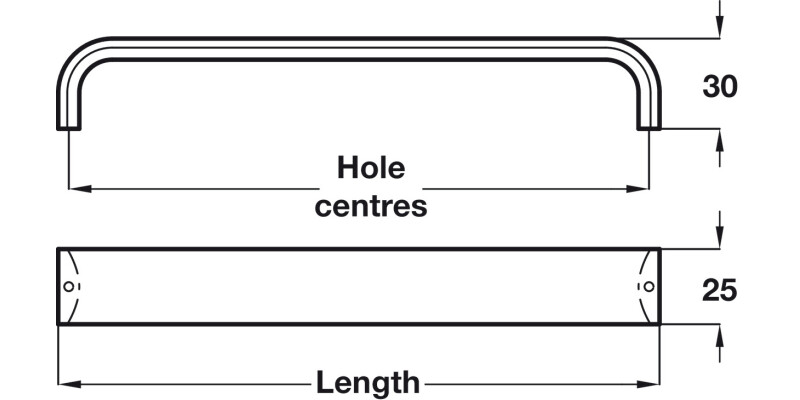 Pembridge D Pull Hdl Alu PC 192mm cc