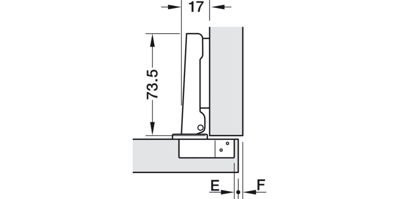 M310 110D Hinge Qck FO 45/9.5 w SC Blk