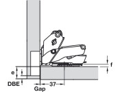 M310 155D Hinge Qck FO 45/9.5 w SC NP