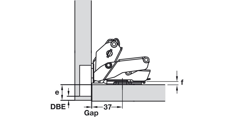 M310 155D Hinge Qck FO 45/9.5 wo SC NP