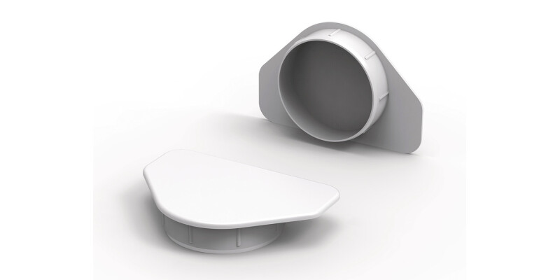 Cover Caps D35mm 59x39mm Pl White