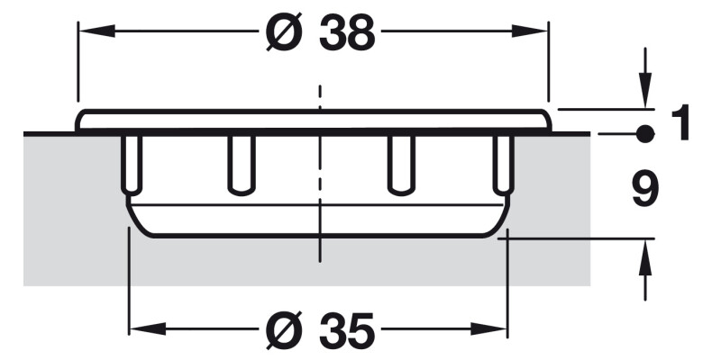 Cover Caps D35/38mm Pl CrWht