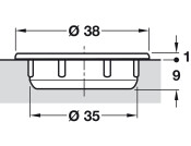 Cover Caps D35/38mm Pl CrWht