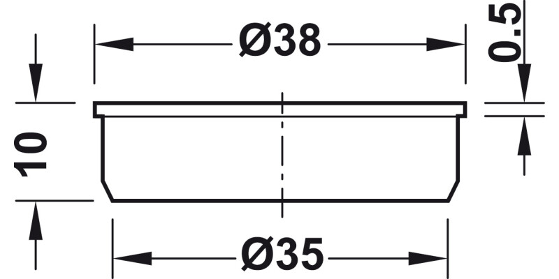 Cover Caps D35/38mm Pl CrWht