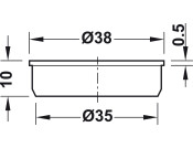 Cover Caps D35/38mm Pl CrWht