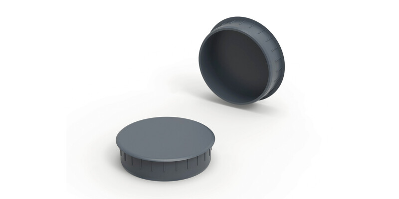 Cover Caps D35/38mm Pl Drk Grey