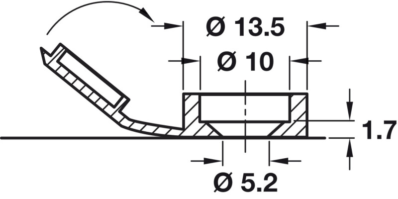 Cover Caps D13.5mm Hinged for Screws Brw