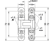 180D 3D Con Cabinet Hinge ZA/Pl Blk/Blk