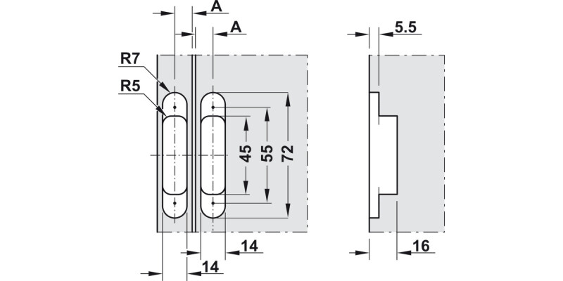 180D 3D Con Cabinet Hinge ZA/Pl Blk/Blk