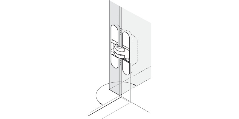 180D 3D Con Cabinet Hinge ZA/Pl Blk/Blk