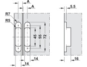 180D 3D Con Cabinet Hinge ZA/Pl MCP/Gry