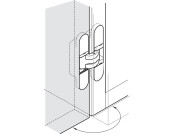 180D 3D Con Cabinet Hinge ZA/Pl MCP/Gry