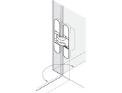 180D 3D Con Cabinet Hinge ZA/Pl MCP/Gry