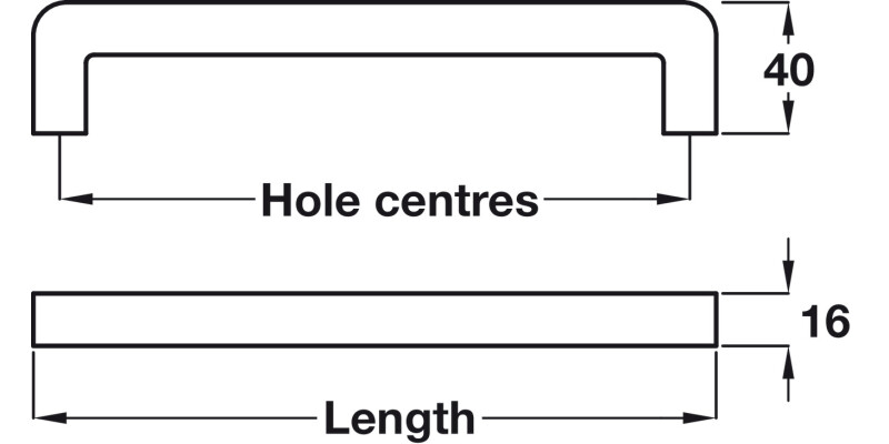Metropolis Pull Handle 304 SSS 192mm cc