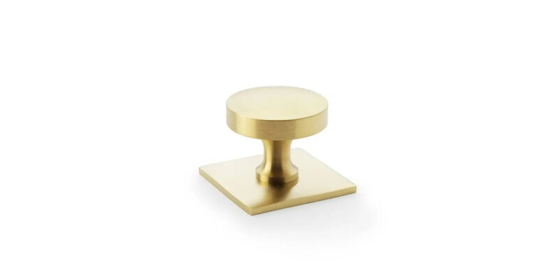 Alexander and Wilks Bullion Cupboard Knob on Square Backplate