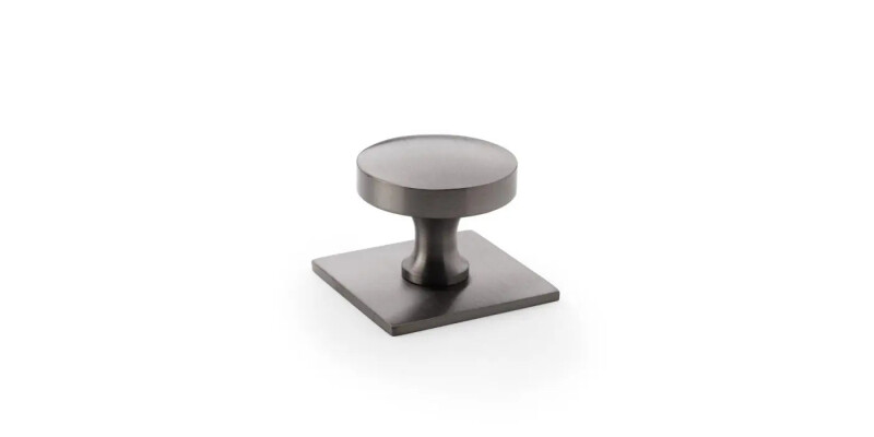 Alexander and Wilks Bullion Cupboard Knob on Square Backplate