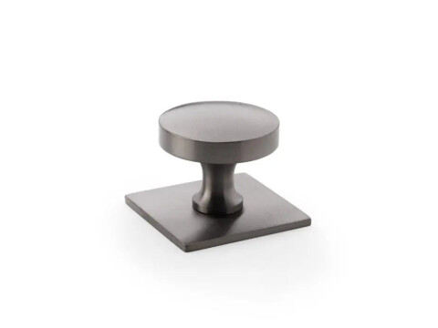 Alexander and Wilks Bullion Cupboard Knob on Square Backplate