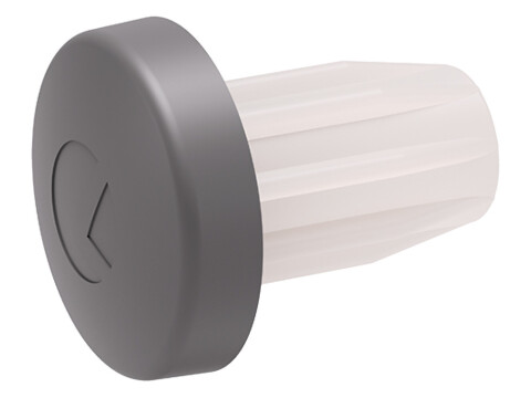 Door Buffer D5x2.5mm Plug-in Pl Mid Gry