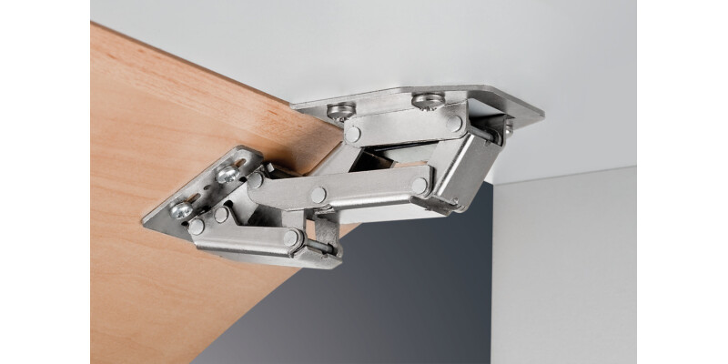 Swing Up Flap Hinge, Opening Angle 90�, Nickel Plated Steel