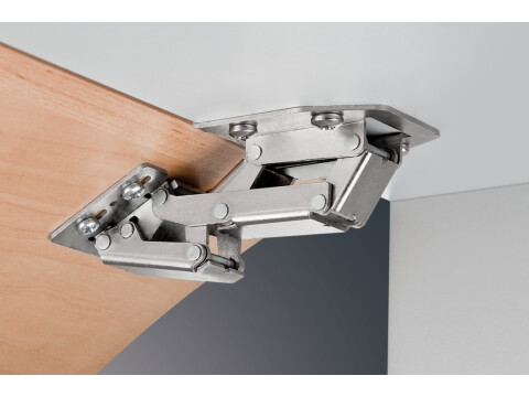 Swing Up Flap Hinge, Opening Angle 90�, Nickel Plated Steel