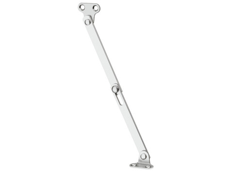 Flap Stay, for Wooden Flaps, with Slotted Guide in Joint