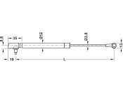 K12 Adj DropDown Flap Stay 244mm Slv/Gry
