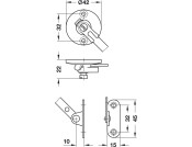 Economy Flap Stay 225mm UH St NP/Pl Wht
