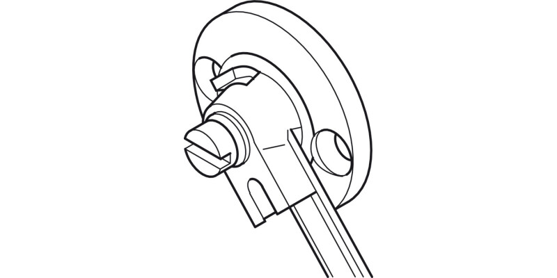 Economy Flap Stay 225mm UH St NP/Pl Wht