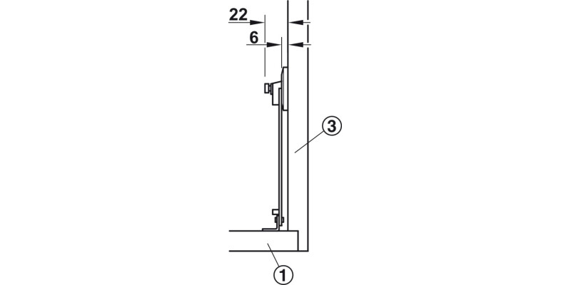 Economy Flap Stay 225mm UH St NP/Pl Wht