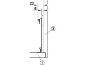 Economy Flap Stay 225mm UH St NP/Pl Wht
