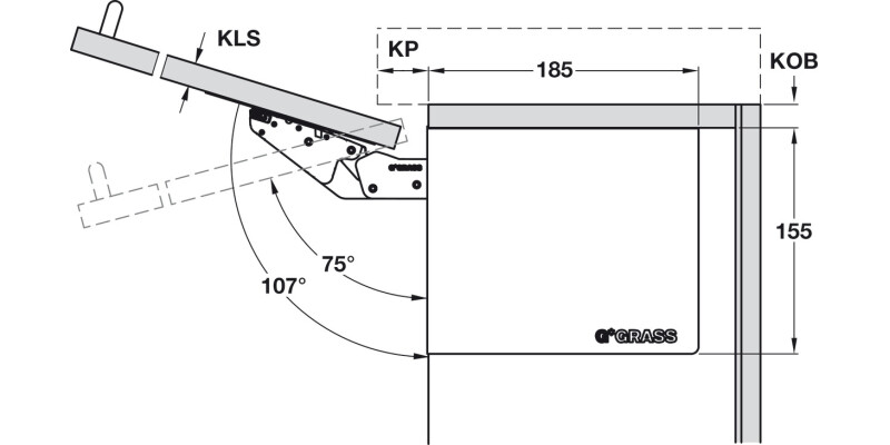 Kinvaro T-Slim Flap SC 1000-2250mm Stn
