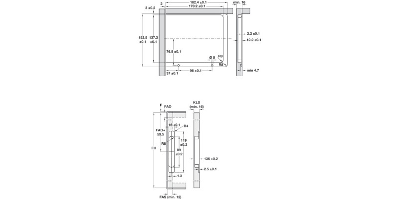 Kinvaro T-Slim Flap SC 1000-2250mm Stn