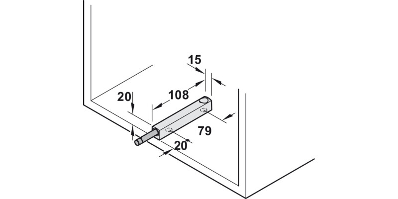 Free Flap ScrewOn Push Catch Housing Gry